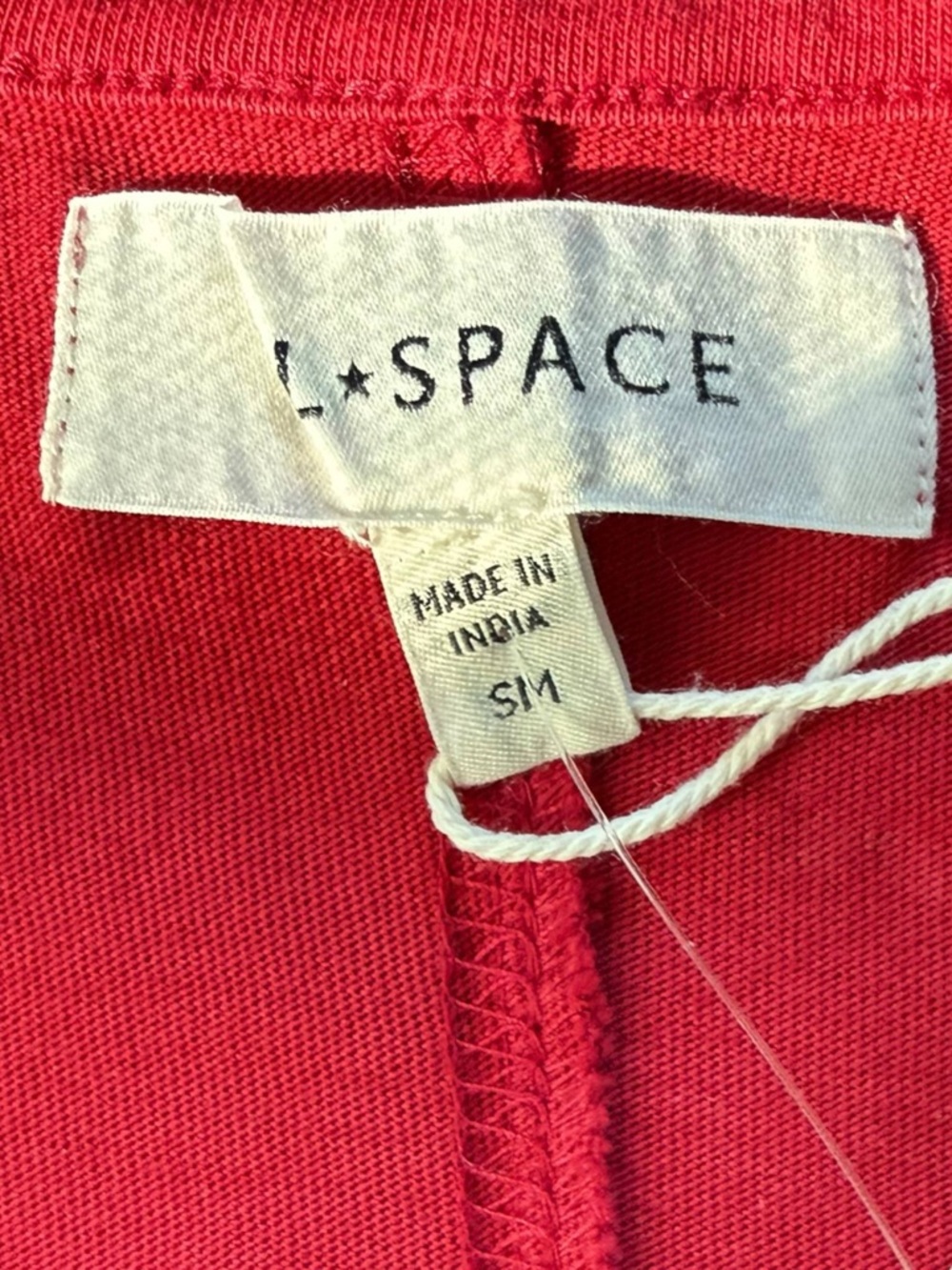 L*Space Women Red Henley Maxi Dress Long Sleeve Button Front Size S NWT - Picture 8 of 10
